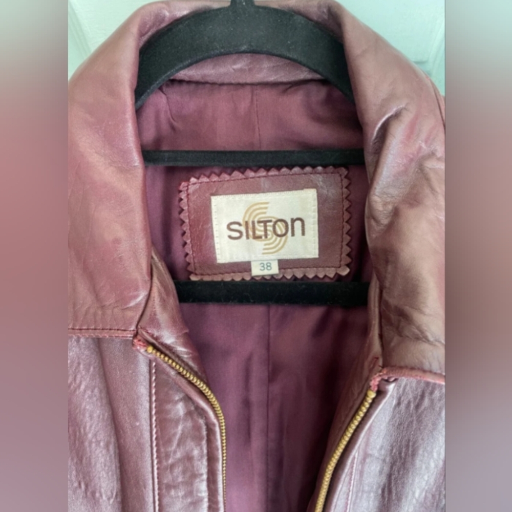 1970's Vintage Silton Leather  Bomber Jacket - Picture 2 of 2
